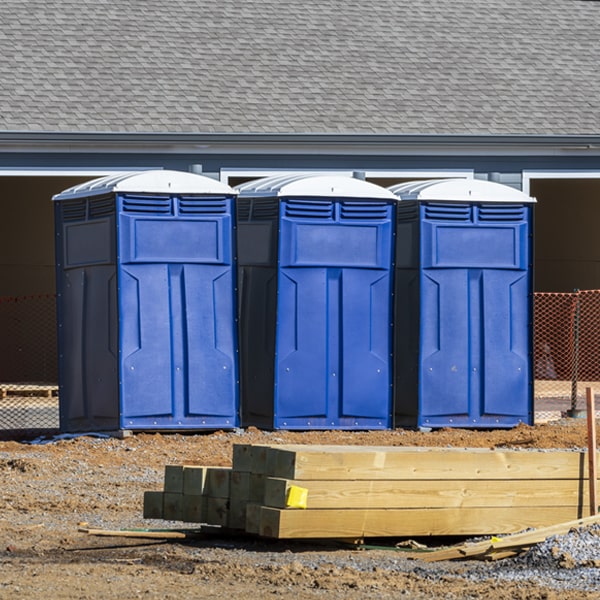 how often are the porta potties cleaned and serviced during a rental period in North Pekin